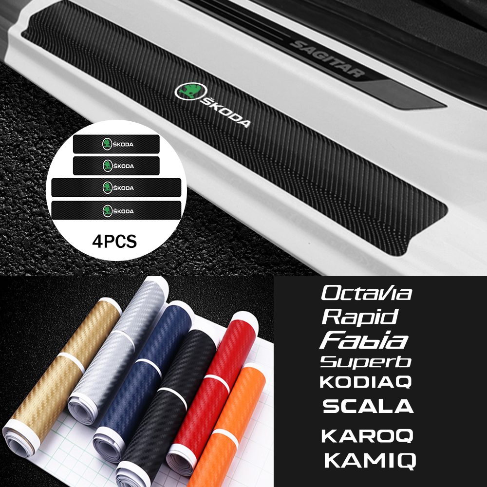 Interior Design Logo - 4Pcs Car Logo Vinyl Door Sill