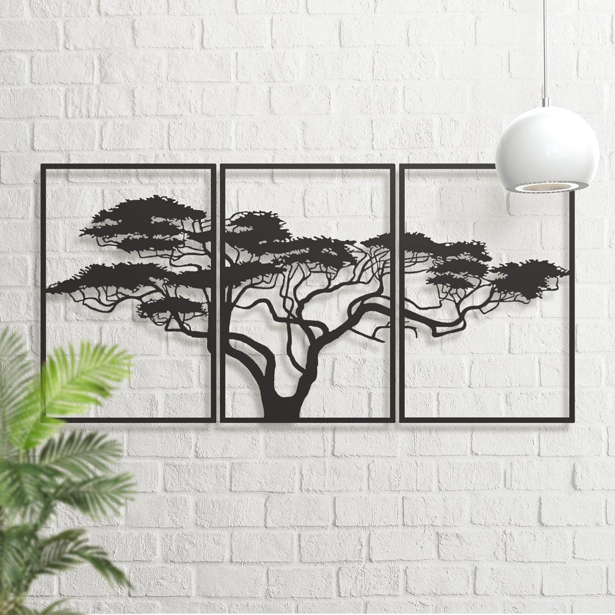 Interior Design Modern - 3pcs Black Metal Wall Art Decor