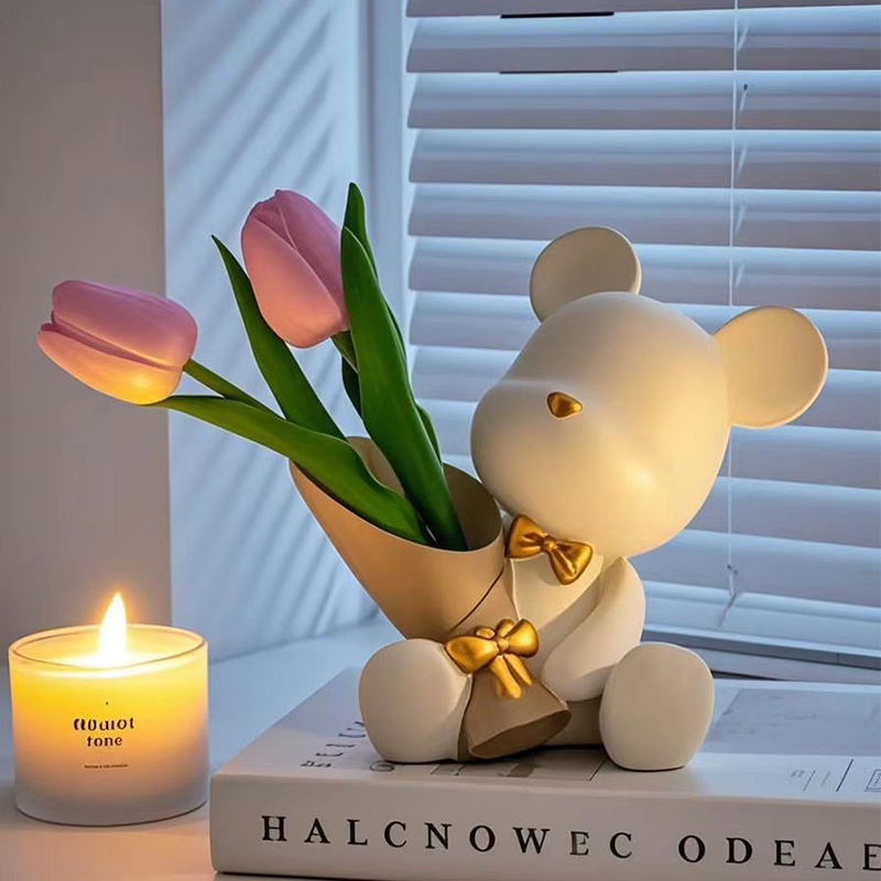 Interior Design Book - Cute Mini Little Bear Vase Creative