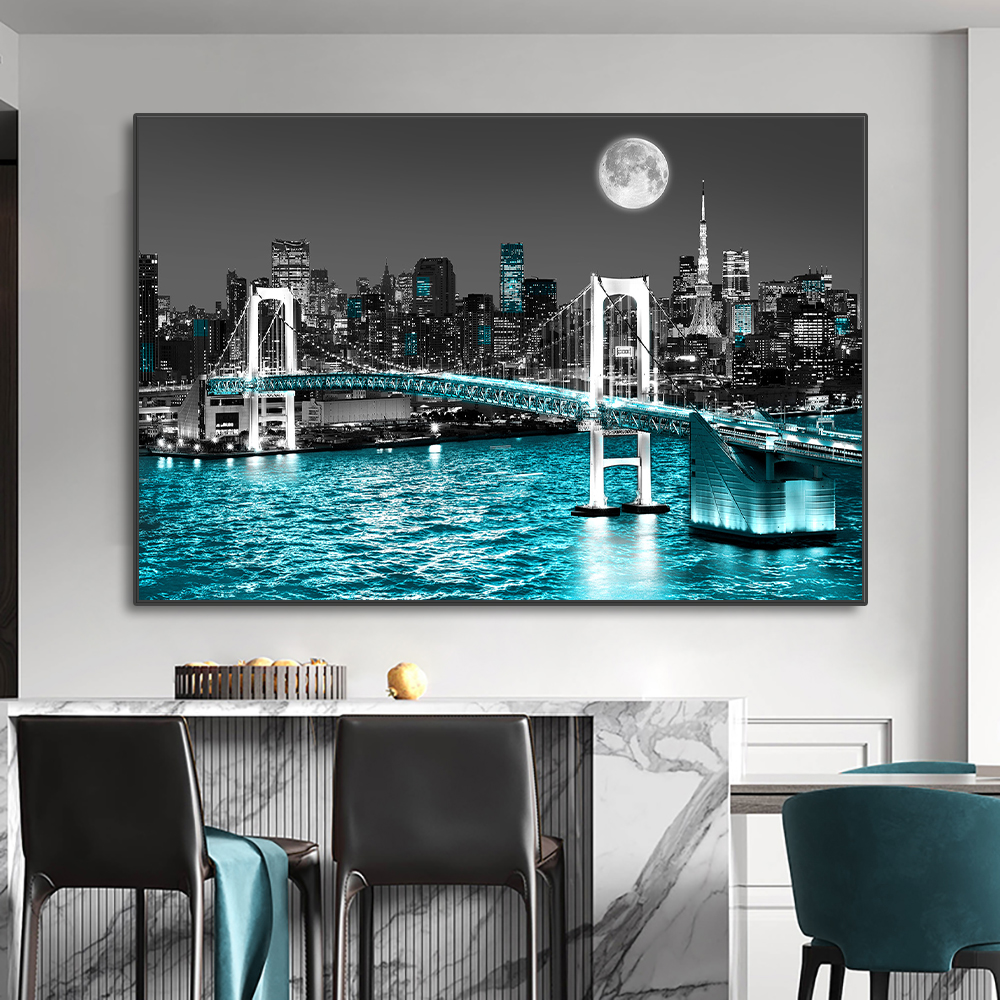 Interior Design Sketch - New York Urban Skyline Landscape Wall