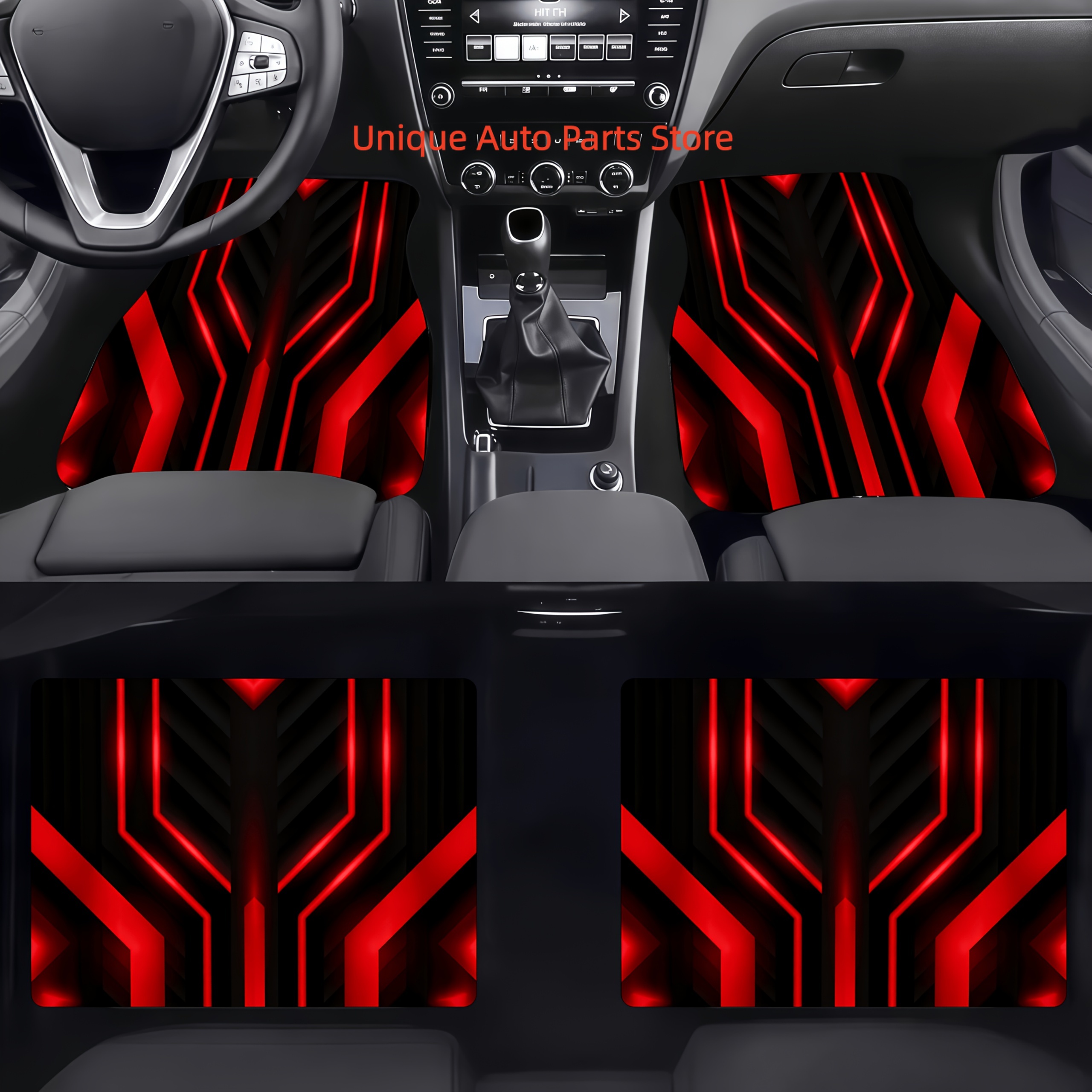 Interior Design Visualizer - Car Floor Mats 4pcs, Material, Futuristic