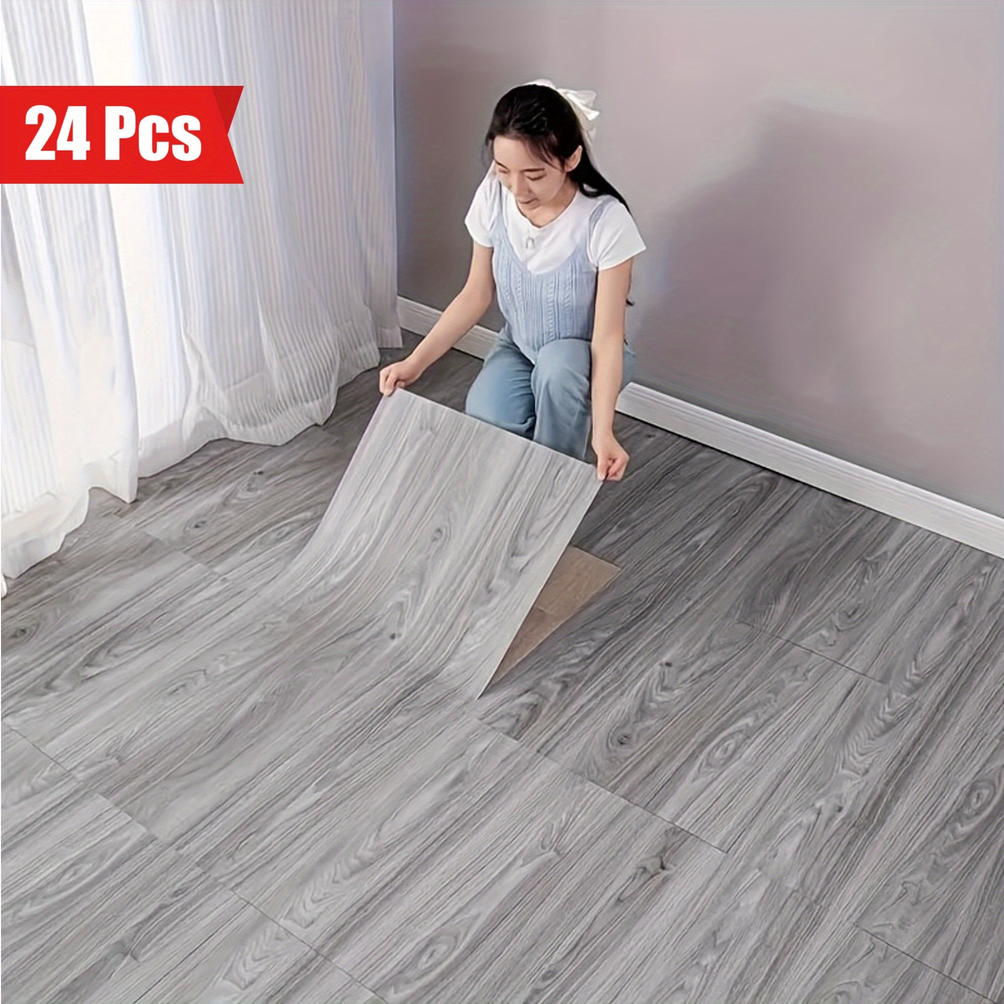Interior Design Living Room And Kitchen - Set of 24 Self-Adhesive Vinyl Floor