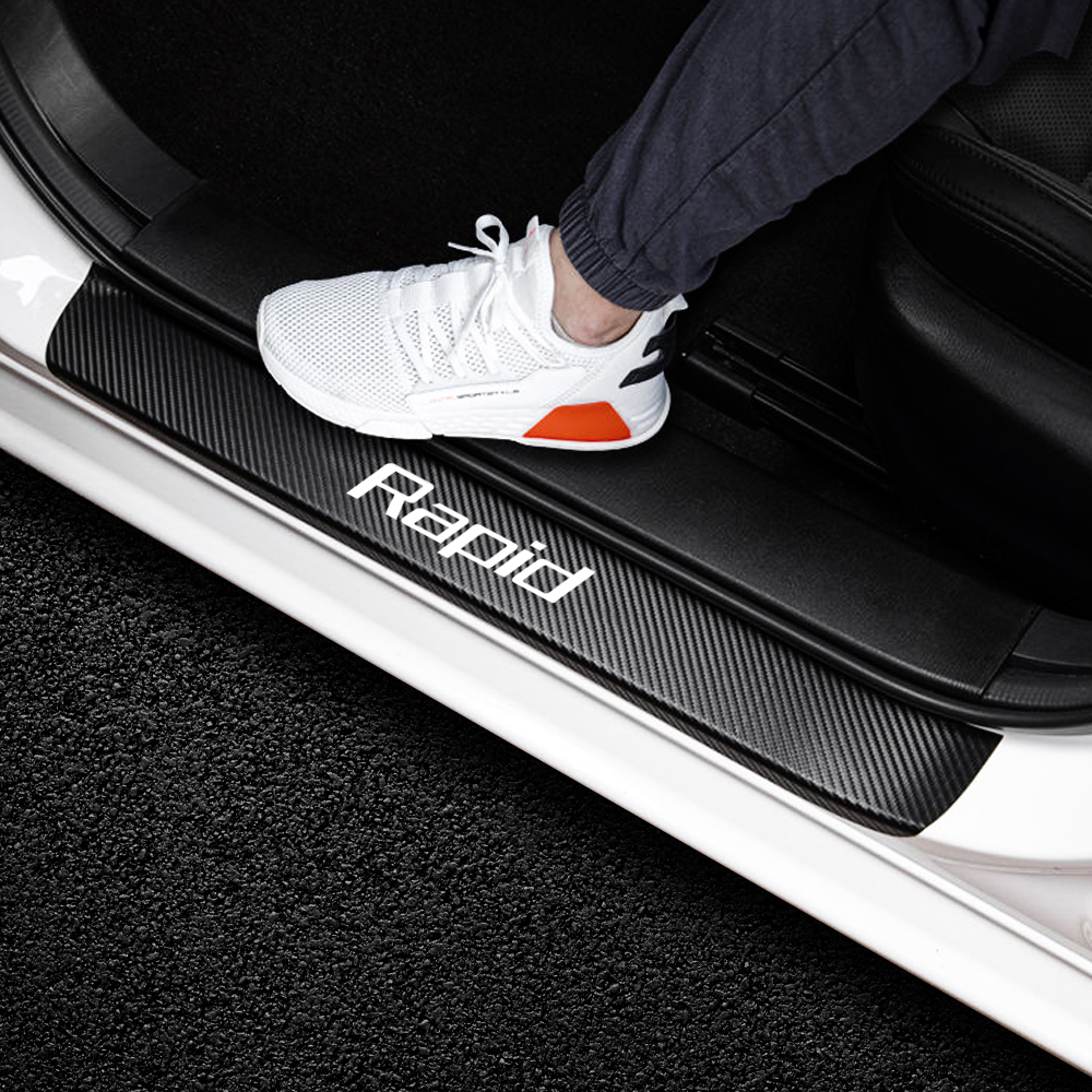 4Pcs Car Logo Vinyl Door Sill  - Interior Design Logo ulasan dan harga