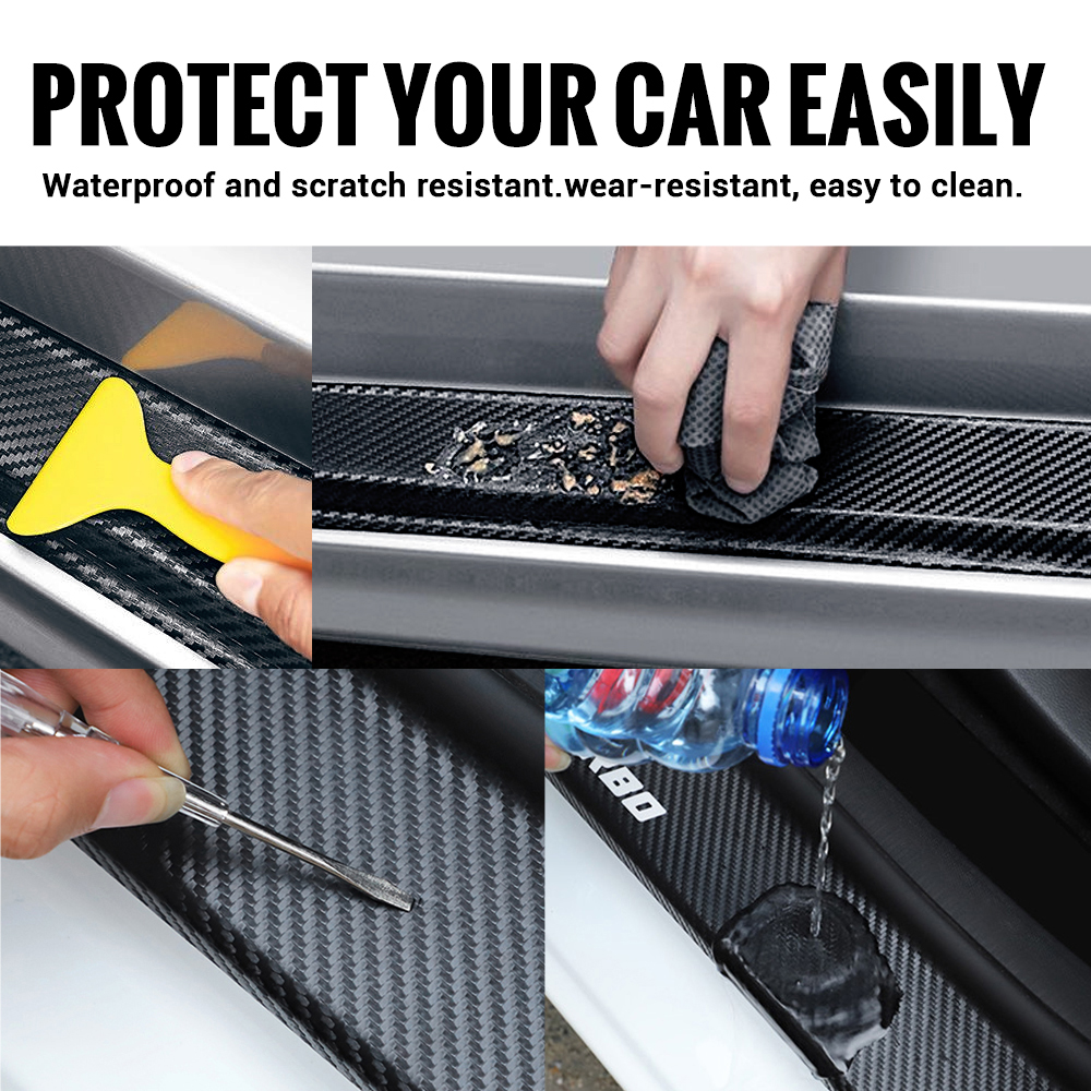 4Pcs Car Logo Vinyl Door Sill  - Interior Design Logo ulasan dan harga