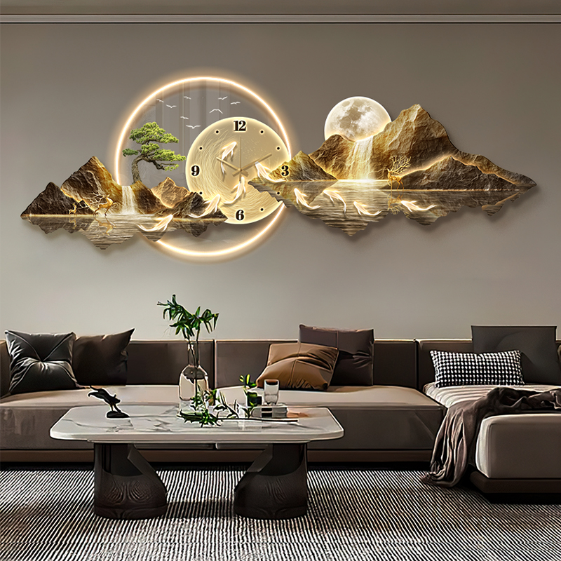 Luxury Light Wall clock Living - Interior Design Living Room And Kitchen ulasan dan harga
