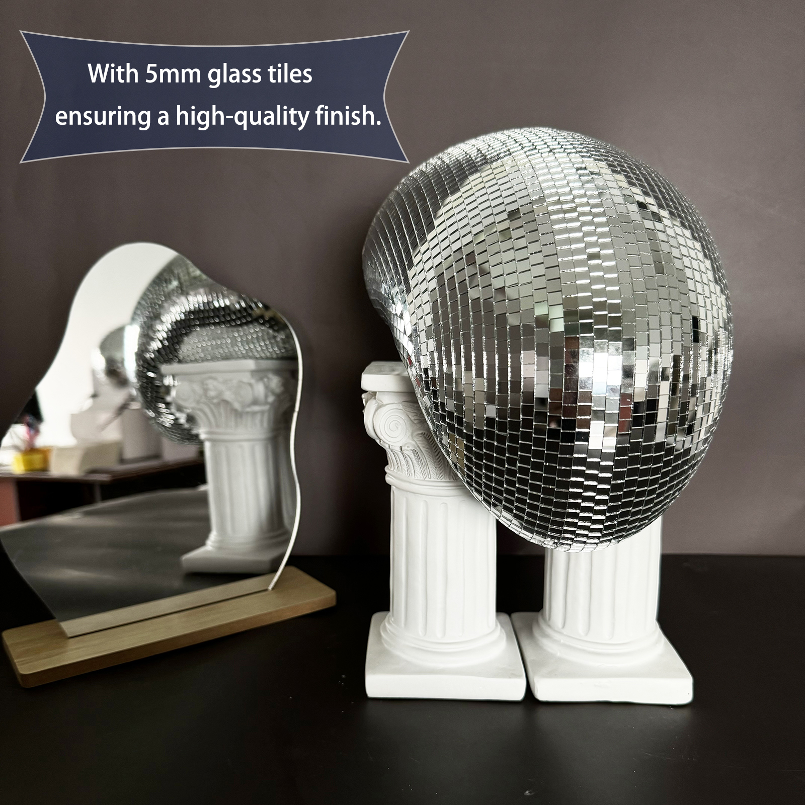 28cm Melted Disco Ball Mirror  - Interior Design Modern ulasan dan harga