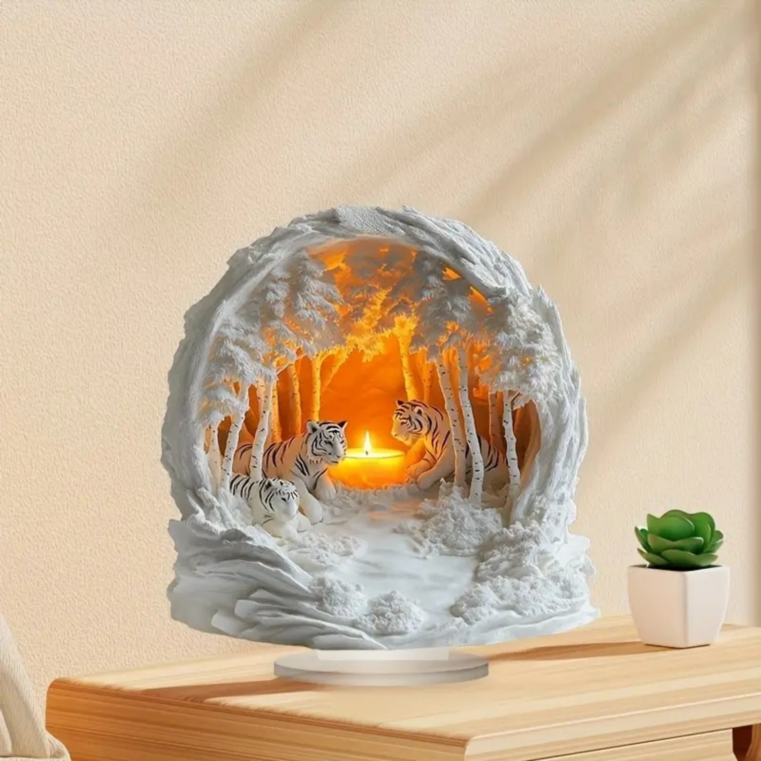 Two Tigers Statue,2D Flat Anim - Interior Design Office ulasan dan harga