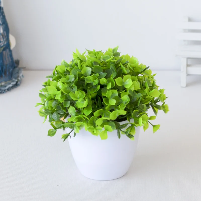 1pcs Green Plant Potted Plant  - Interior Design Office ulasan dan harga