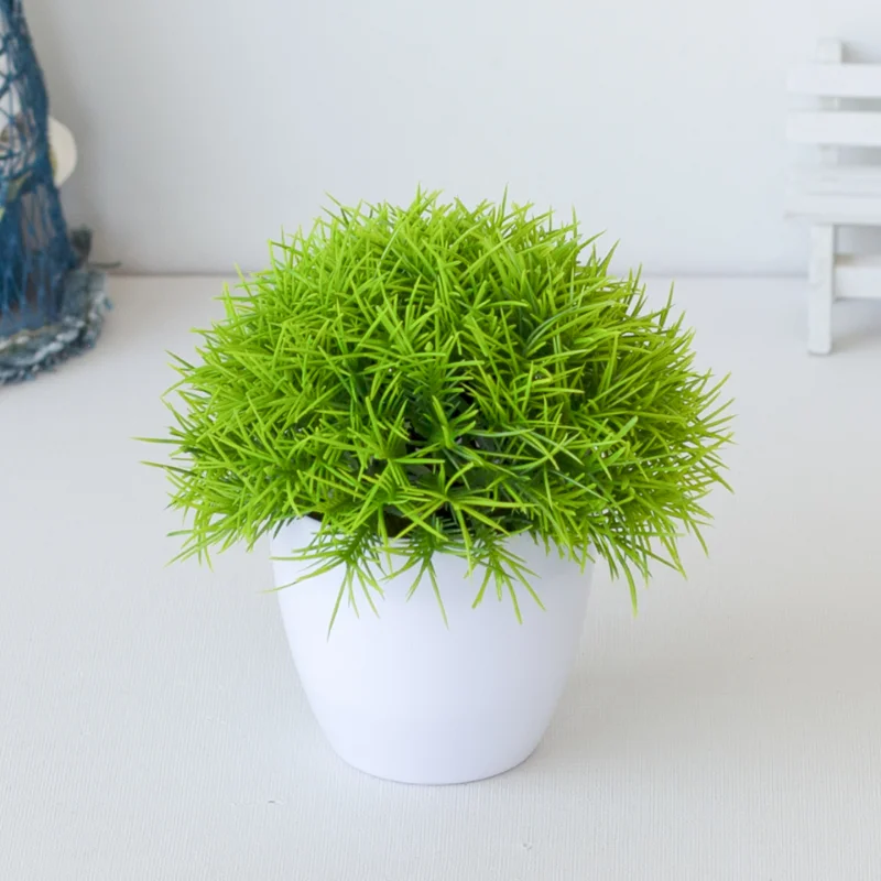 1pcs Green Plant Potted Plant  - Interior Design Office ulasan dan harga