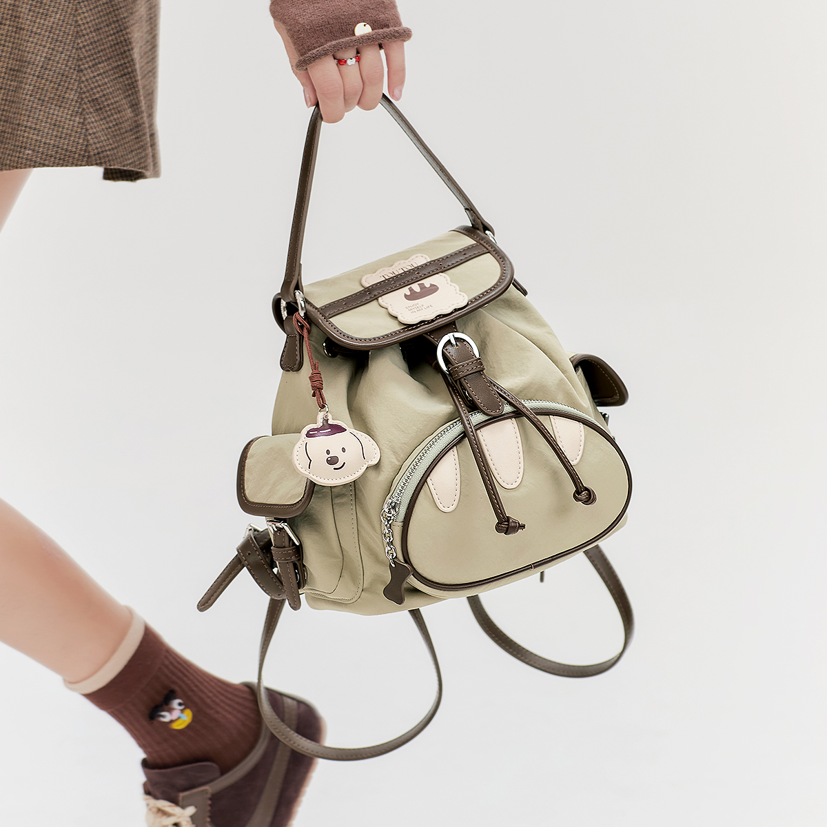 TOUTOU Nylon Backpack for Girl - Interior Design Women ulasan dan harga
