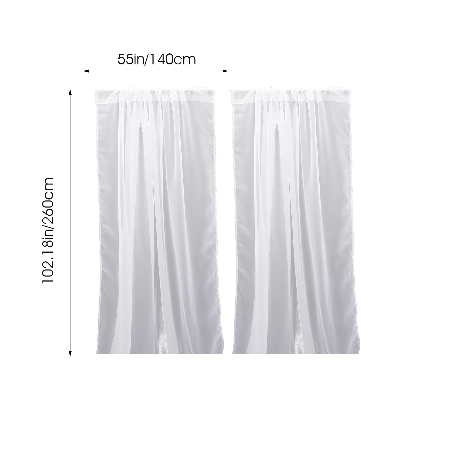 2Pcs Window Curtain Sheer Curt - Interior Design Modern ulasan dan harga