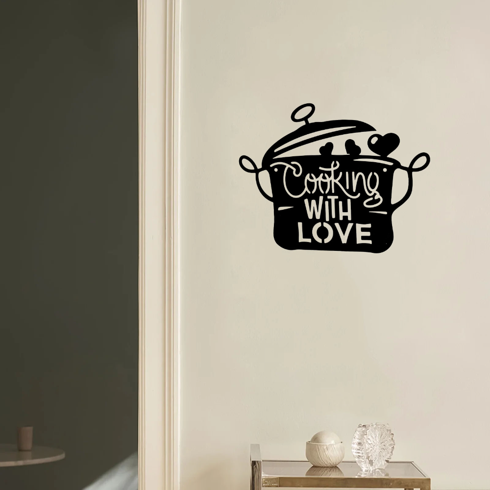 Black Metal Kitchen Pot Sign C - Interior Design Modern ulasan dan harga