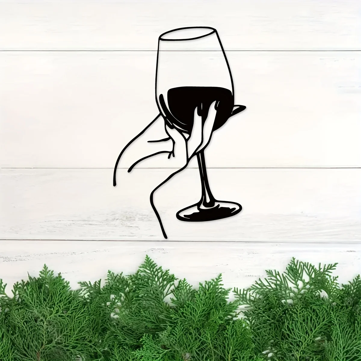 Wine Lover Lady Hand Metal Wal - Interior Design Modern ulasan dan harga