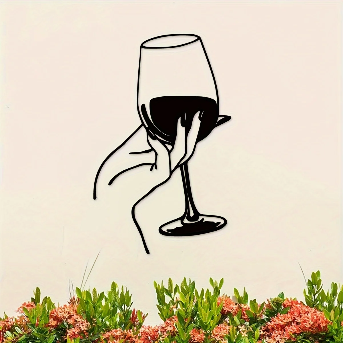 Wine Lover Lady Hand Metal Wal - Interior Design Modern ulasan dan harga