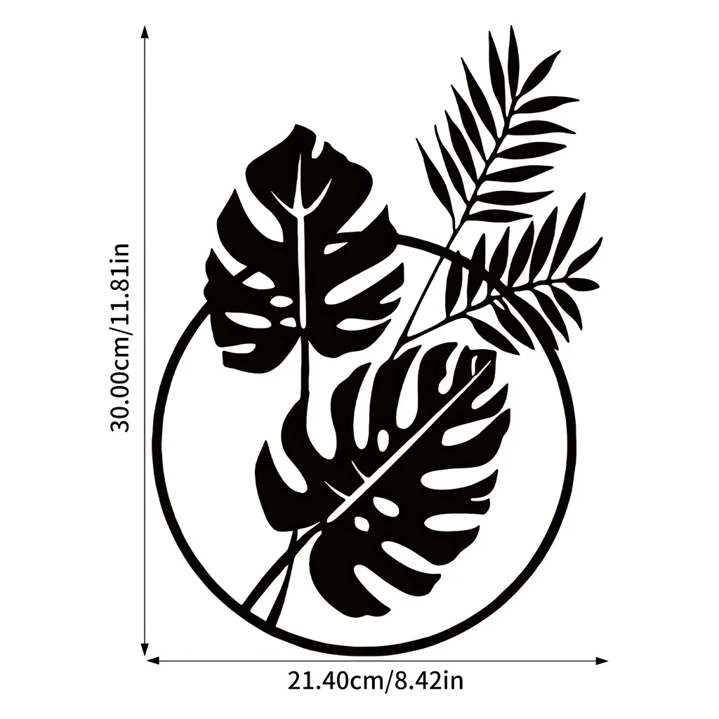 CIFBUY Palm Leaf Metal Wall Ar - Interior Design Modern ulasan dan harga