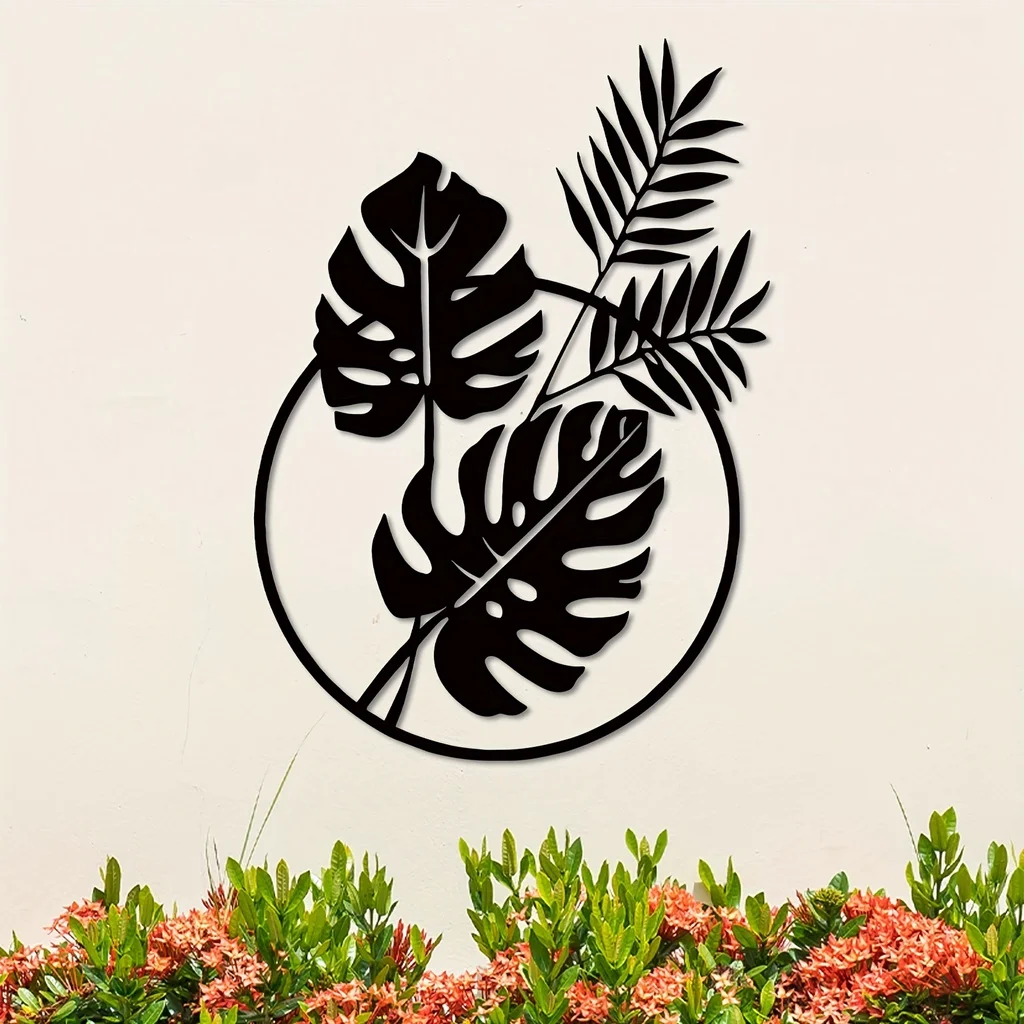 CIFBUY Palm Leaf Metal Wall Ar - Interior Design Modern ulasan dan harga