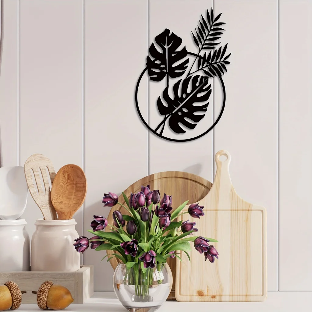 CIFBUY Palm Leaf Metal Wall Ar - Interior Design Modern ulasan dan harga