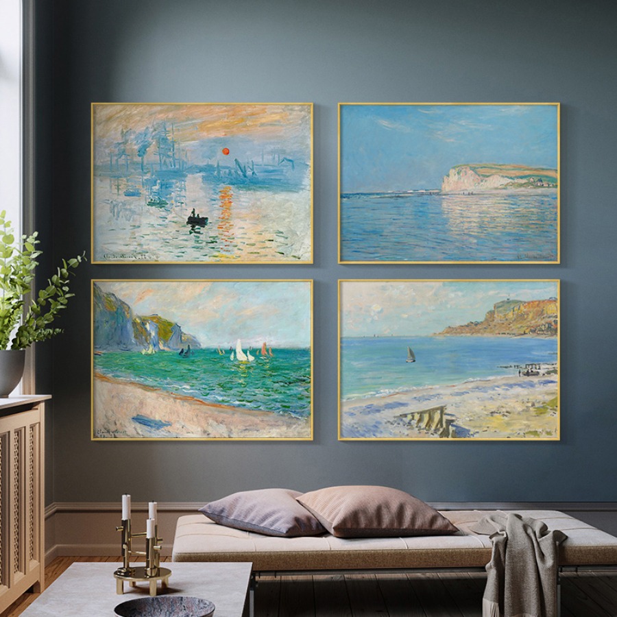 Claude Monet Abstract Retro Im - Interior Design Sketch ulasan dan harga