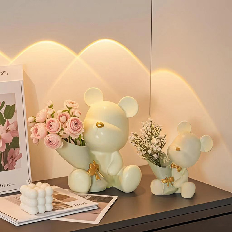 Cute Mini Little Bear Vase Cre - Interior Design Book ulasan dan harga