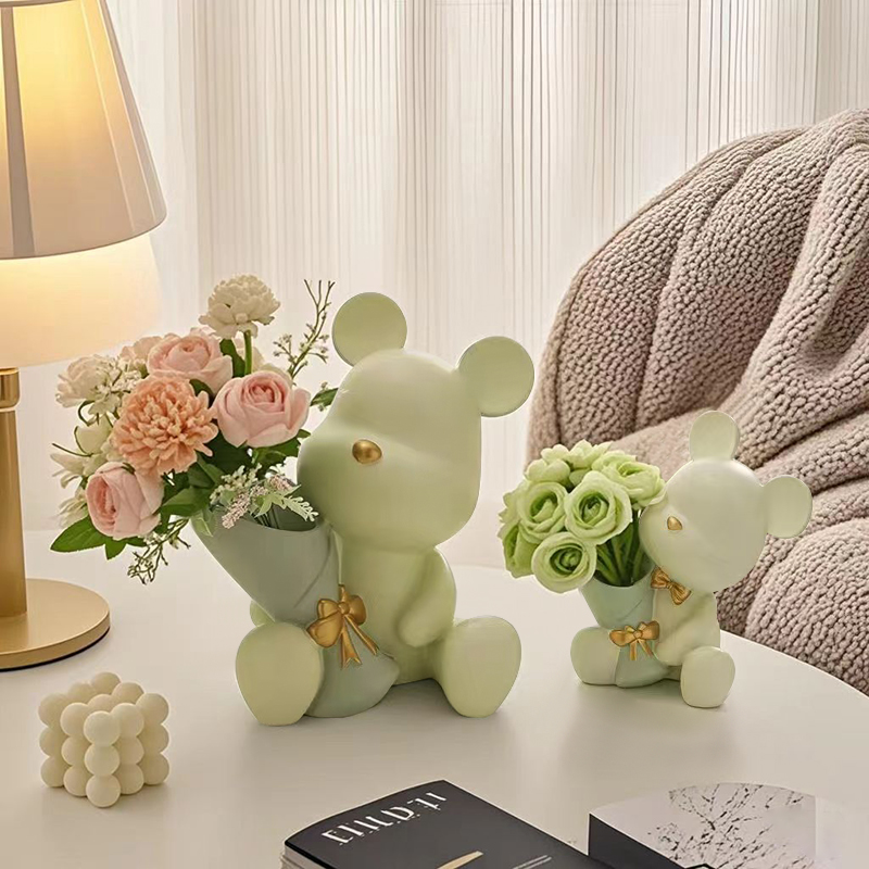 Cute Mini Little Bear Vase Cre - Interior Design Book ulasan dan harga
