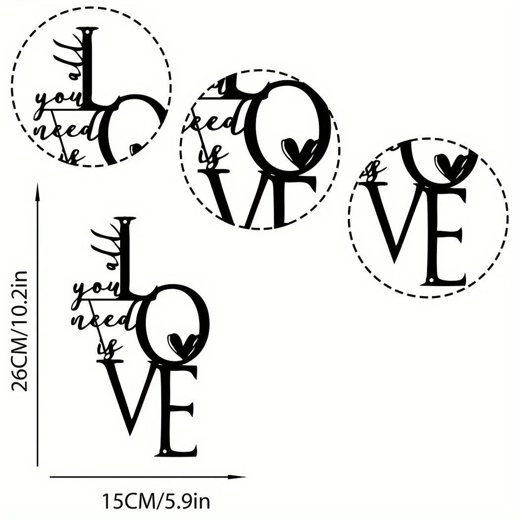 HelloYoung 1pc Metal Wall Hang - Interior Design Modern ulasan dan harga