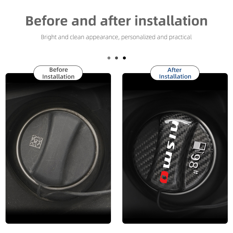 Car LOGO Carbon Fiber Tank Cov - Interior Design Logo ulasan dan harga