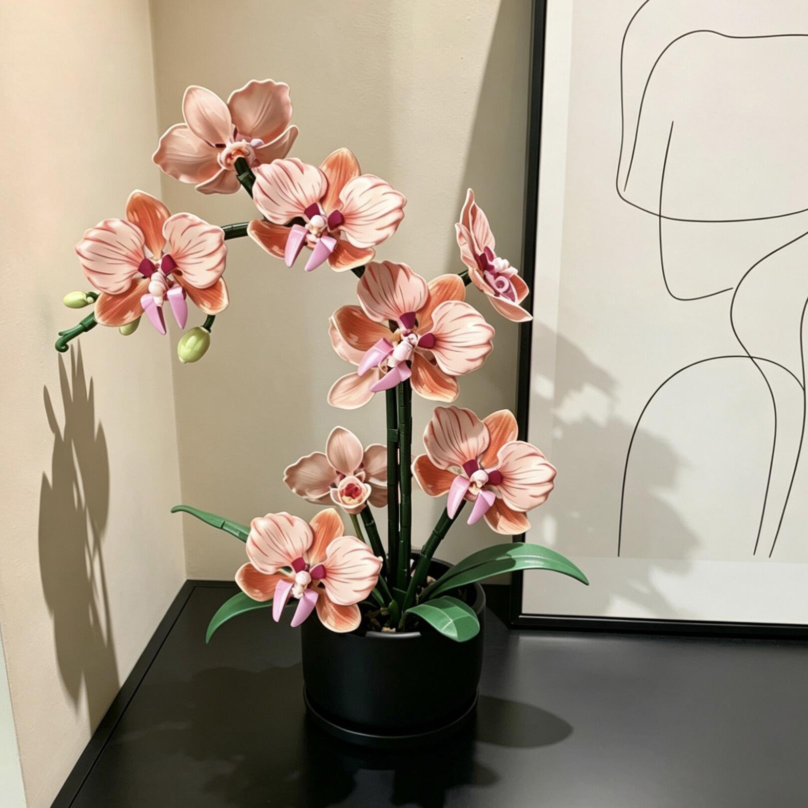 Orange Phalaenopsis Orchid Bui - Interior Design Office ulasan dan harga