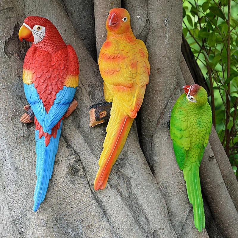 Simulation Resin Parrot Statue - Interior Design Office ulasan dan harga