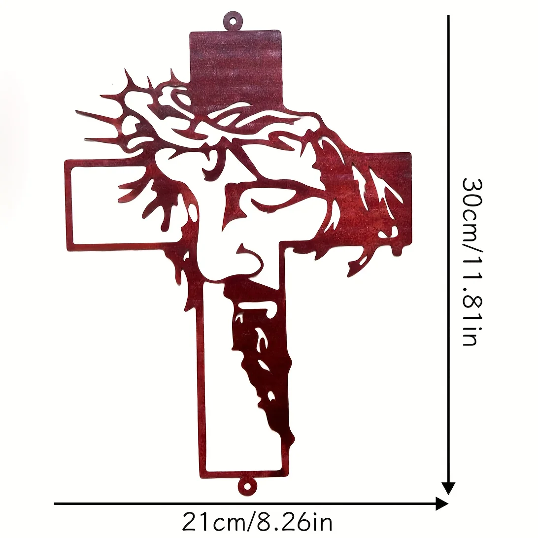 1set Metal Cross Sign Wall Art - Interior Design Modern ulasan dan harga