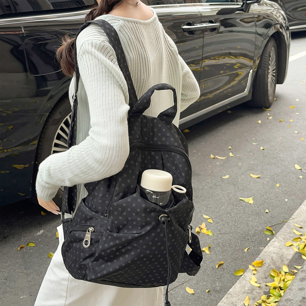 Polka Dot Nylon Drawstring Bac - Interior Design Women ulasan dan harga