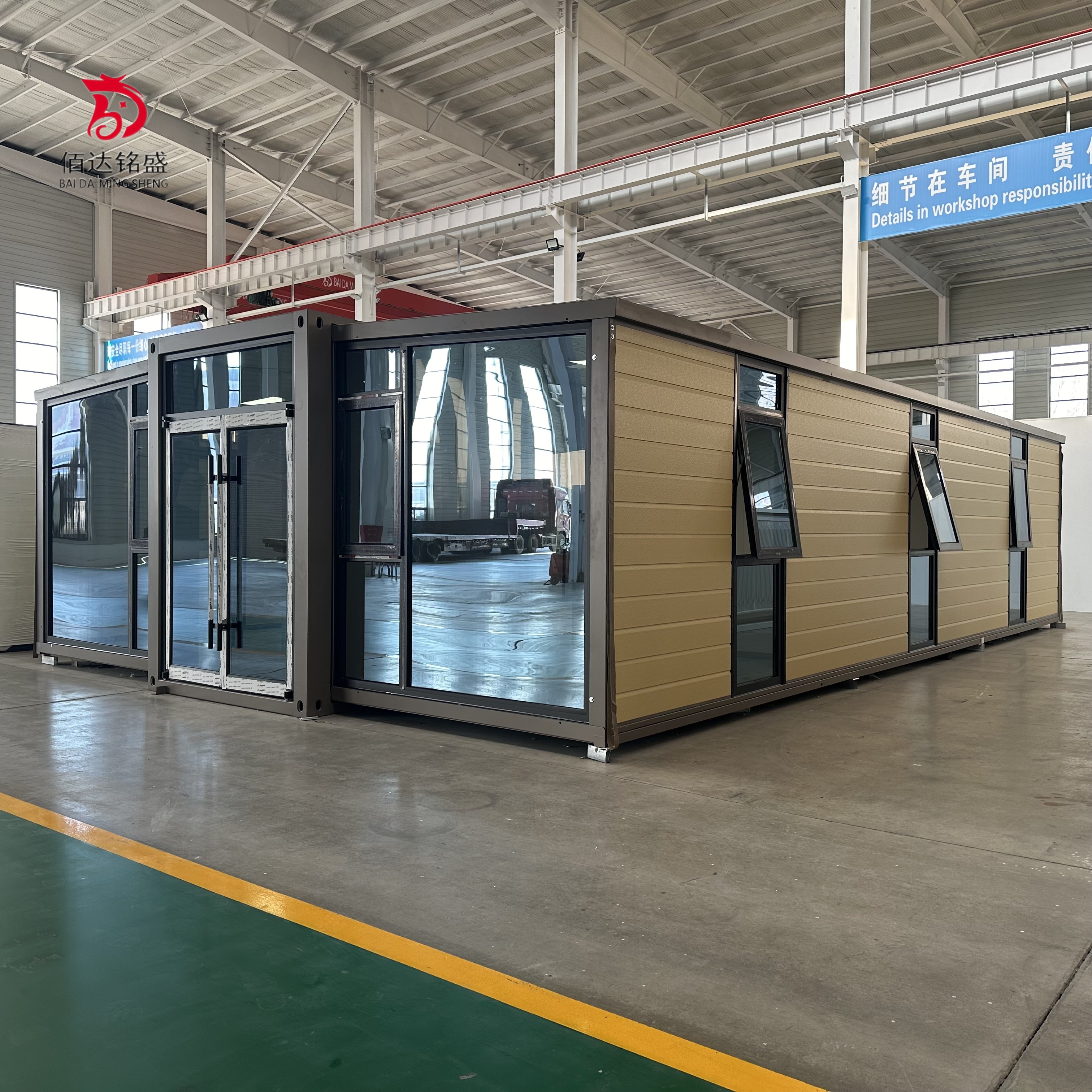 Customized 40ft Prefab Houses  - Interior Design Office ulasan dan harga