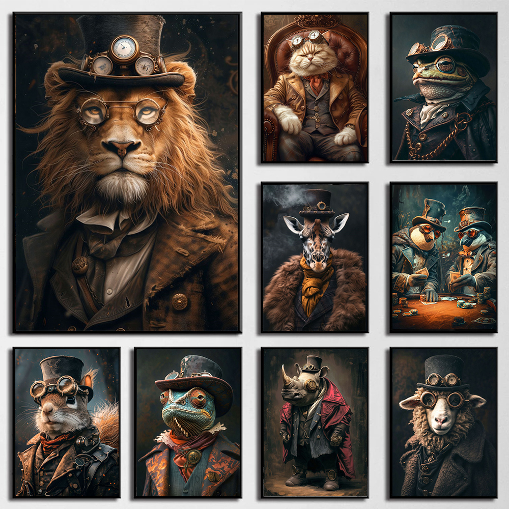 Cool Steampunk Animals Portrai - Interior Design Sketch ulasan dan harga