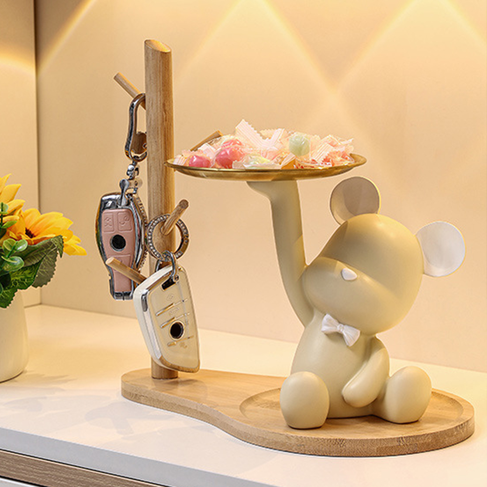 Creative Resin Bear Figurine C - Interior Design Apartment ulasan dan harga