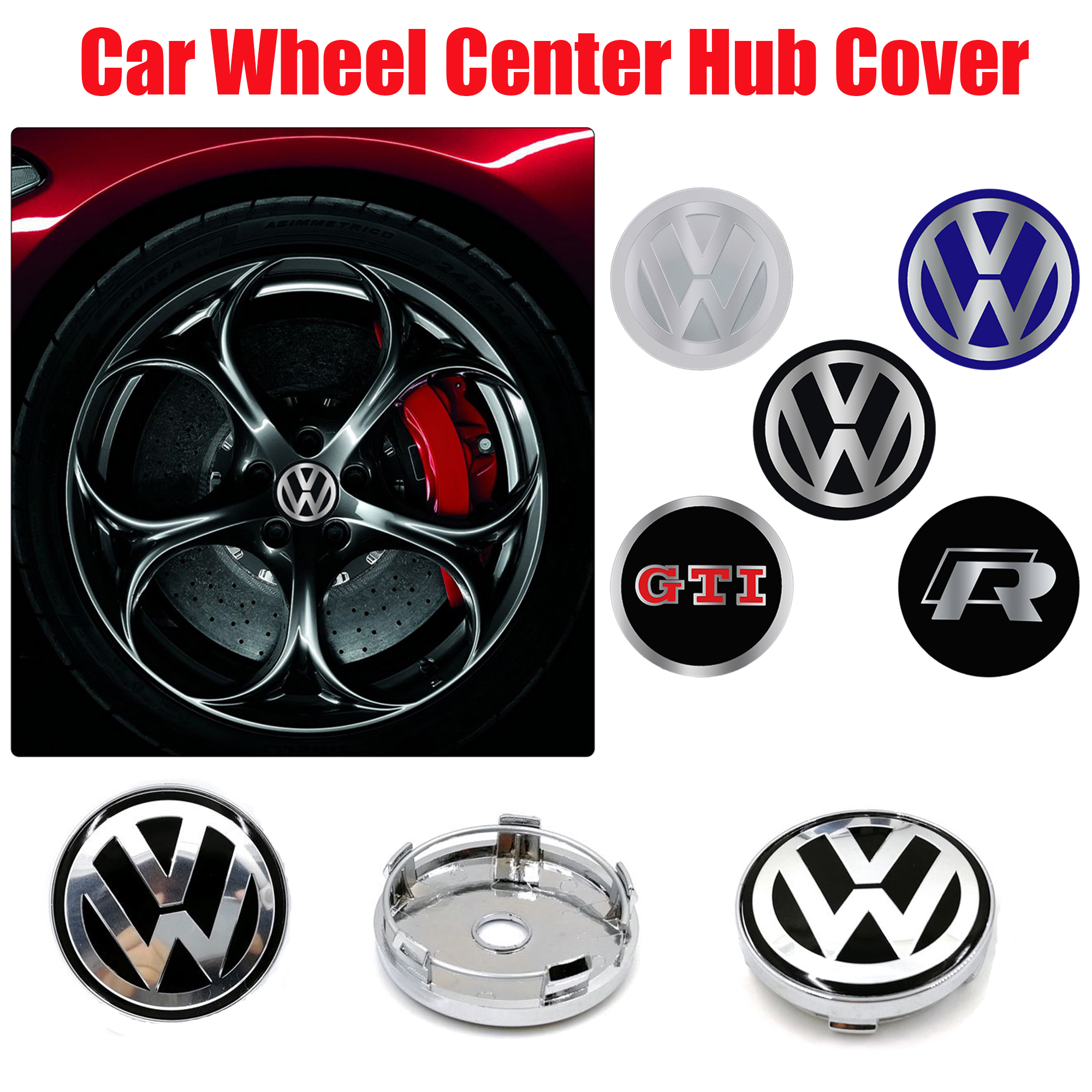 4Pcs 60/63/68MM Car Wheel Cent - Interior Design Logo ulasan dan harga
