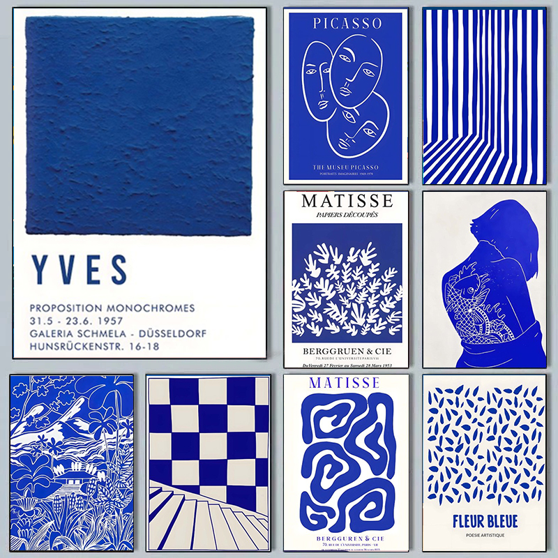Abstract Klein Blue Simple Pos - Interior Design Sketch ulasan dan harga
