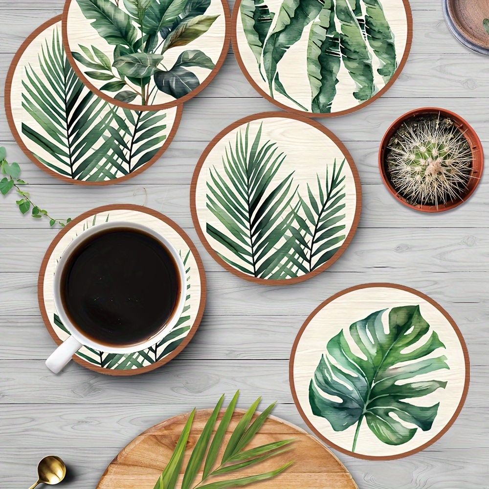5pcs Tropical Plant Leaf-Patte - Interior Design Office ulasan dan harga