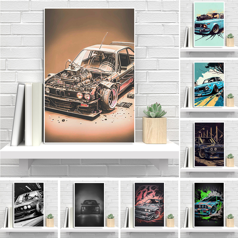 Vintage Sports Car M3 E30 E46  - Interior Design Sketch ulasan dan harga
