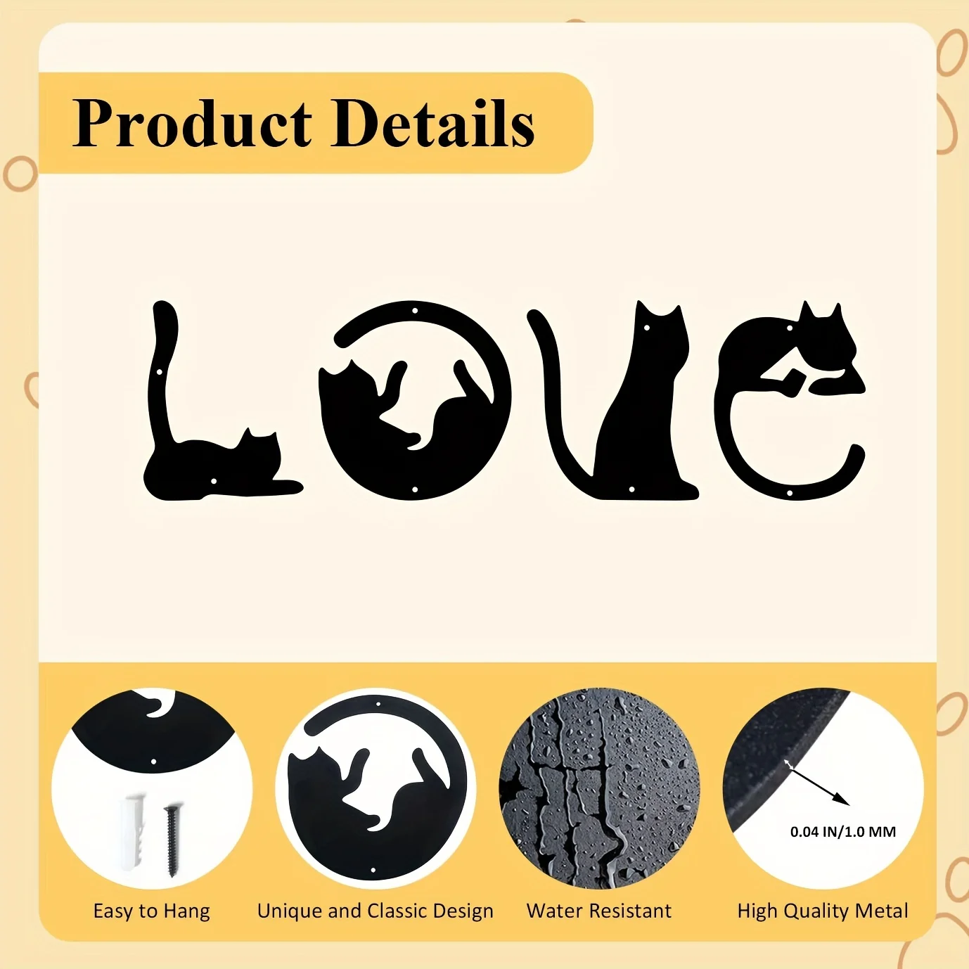 HelloYoung 4pcs/set Cute Cat M - Interior Design Modern ulasan dan harga