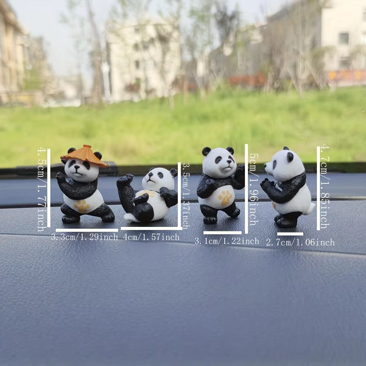 4pcs/set Panda Design Car Orna - Interior Design Texture ulasan dan harga