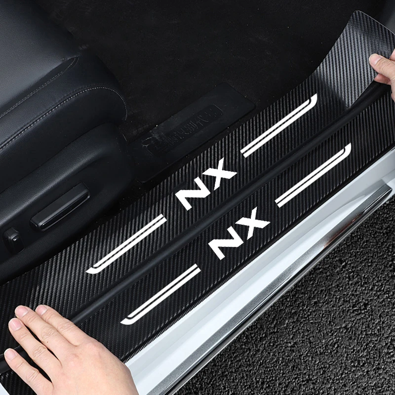 Carbon Fiber Car Door Sill Scu - Interior Design Logo ulasan dan harga