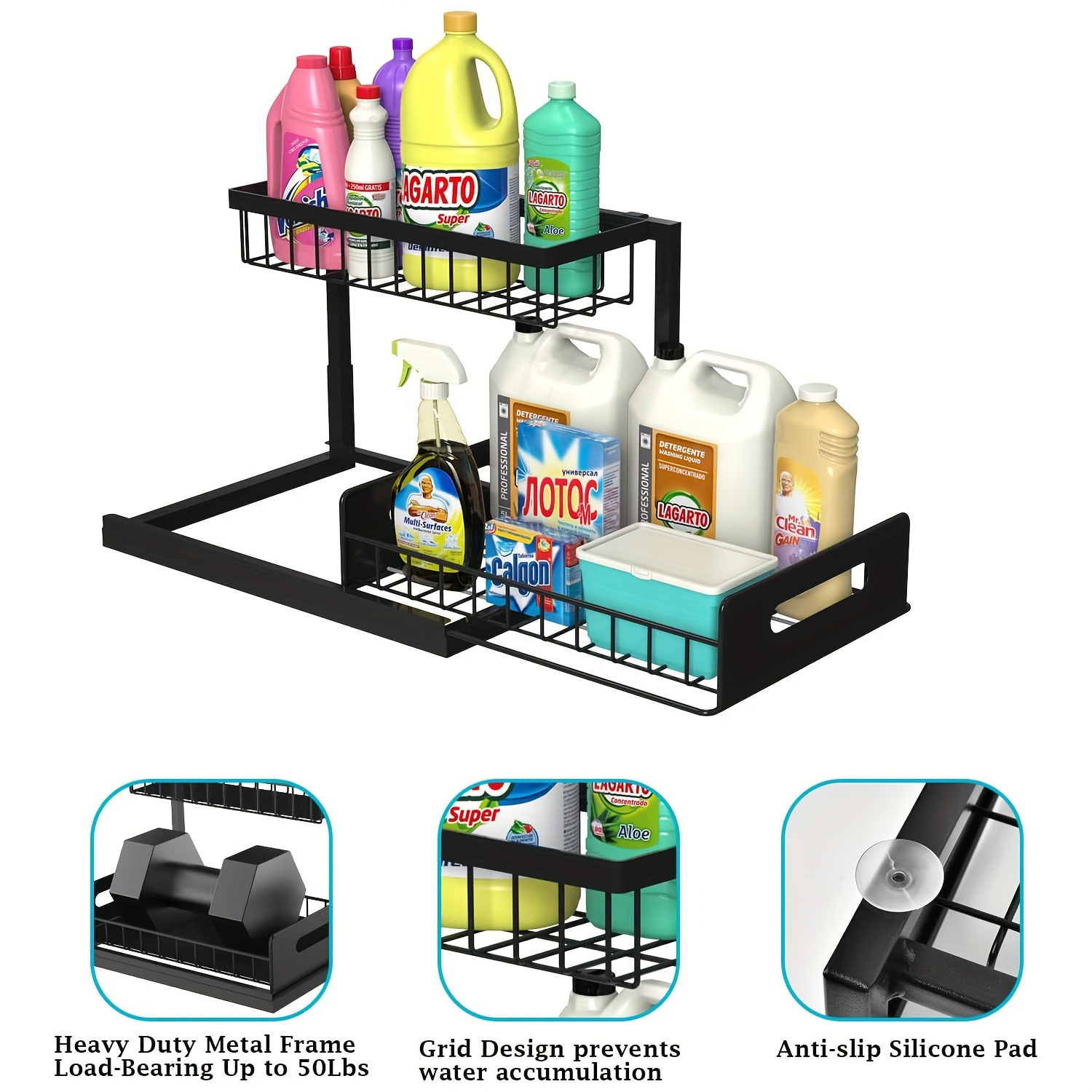 Under Sink Organizer, Pull Out - Interior Design Apartment ulasan dan harga