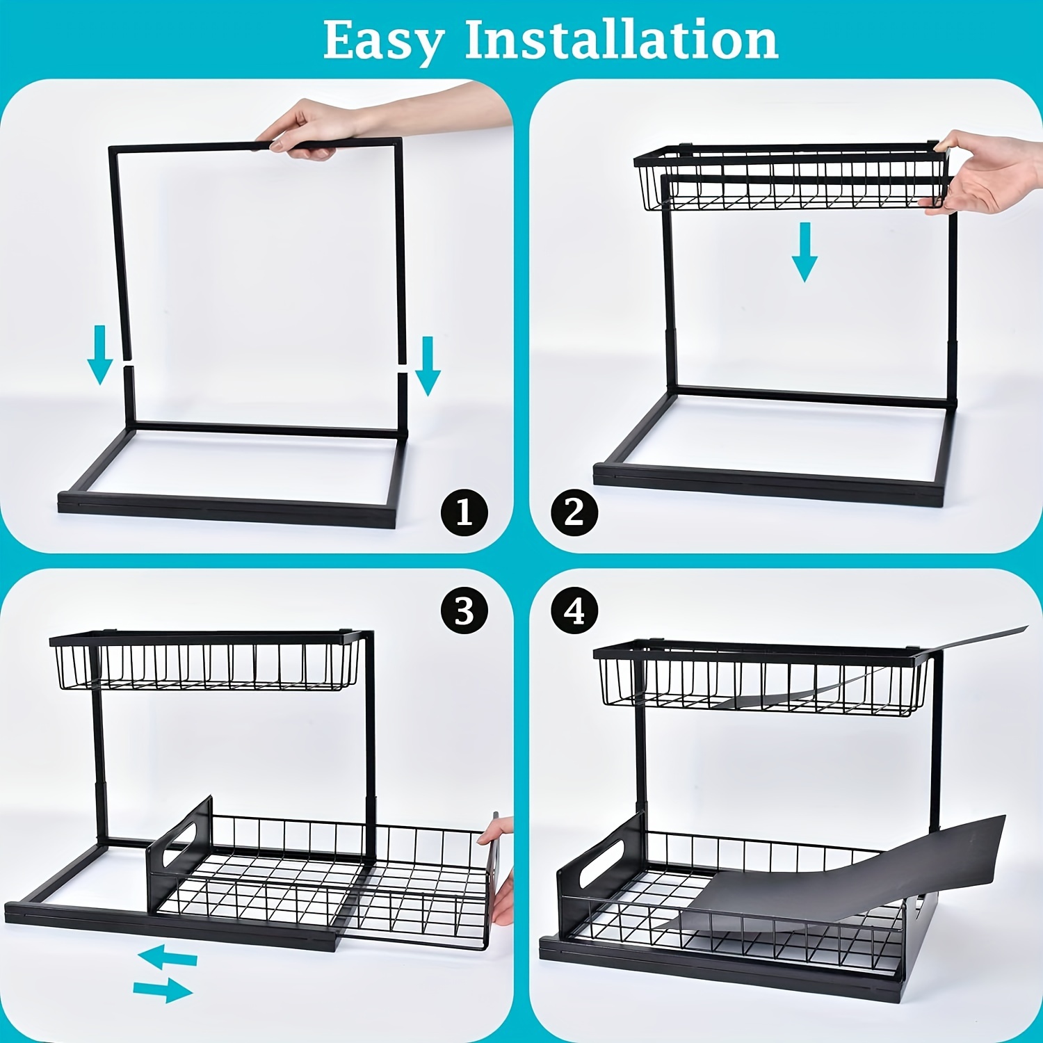 Under Sink Organizer, Pull Out - Interior Design Apartment ulasan dan harga