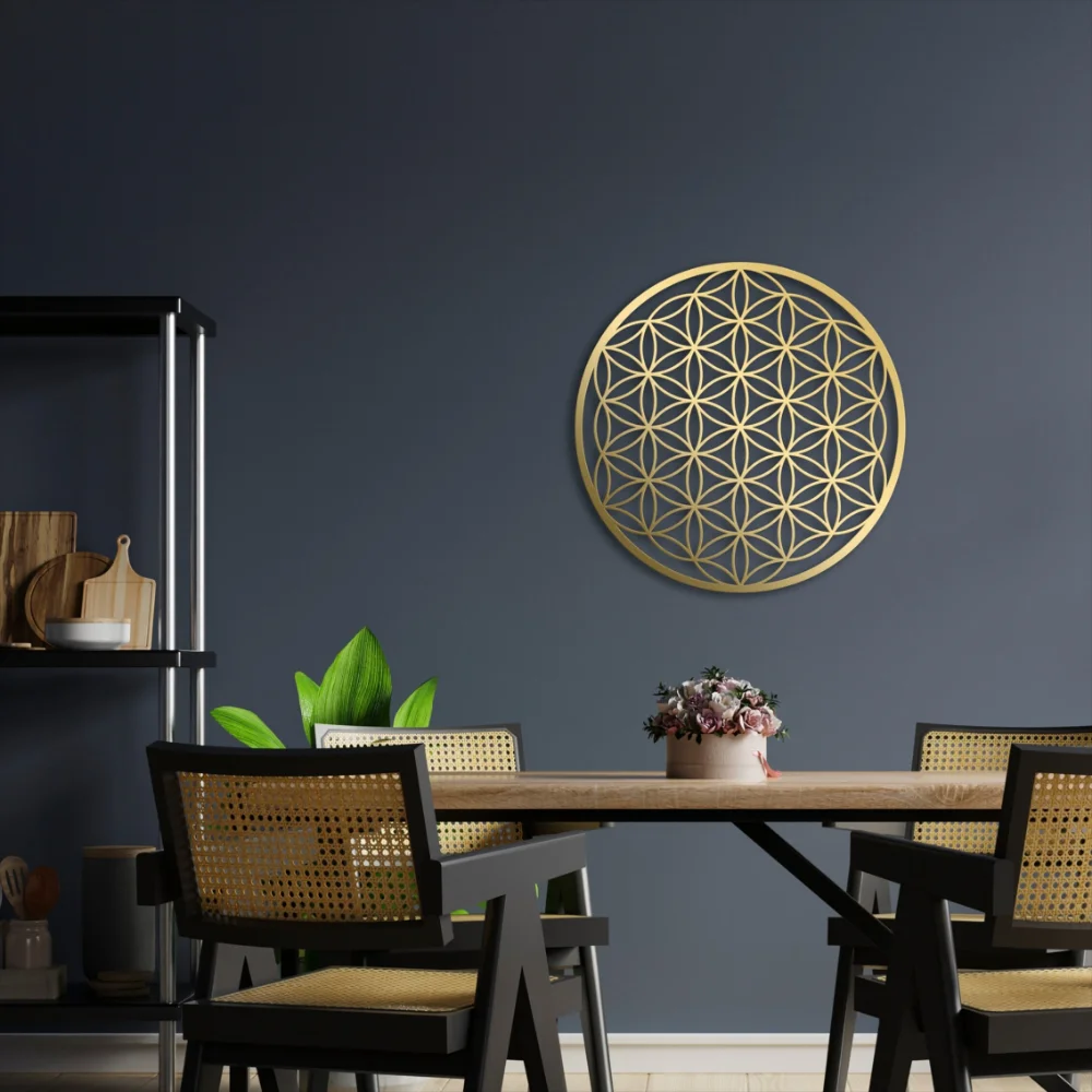 Flower of Life Metal Wall Art  - Interior Design Modern ulasan dan harga