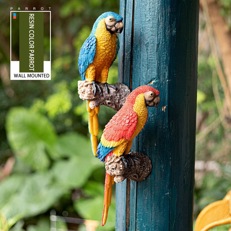 Creative Resin Parrot Statue T - Interior Design Office ulasan dan harga