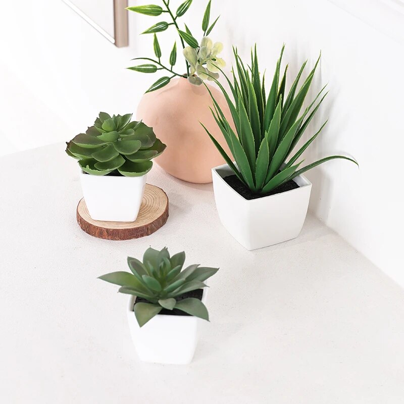 3PCS Artificial Evergreen Plan - Interior Design Office ulasan dan harga