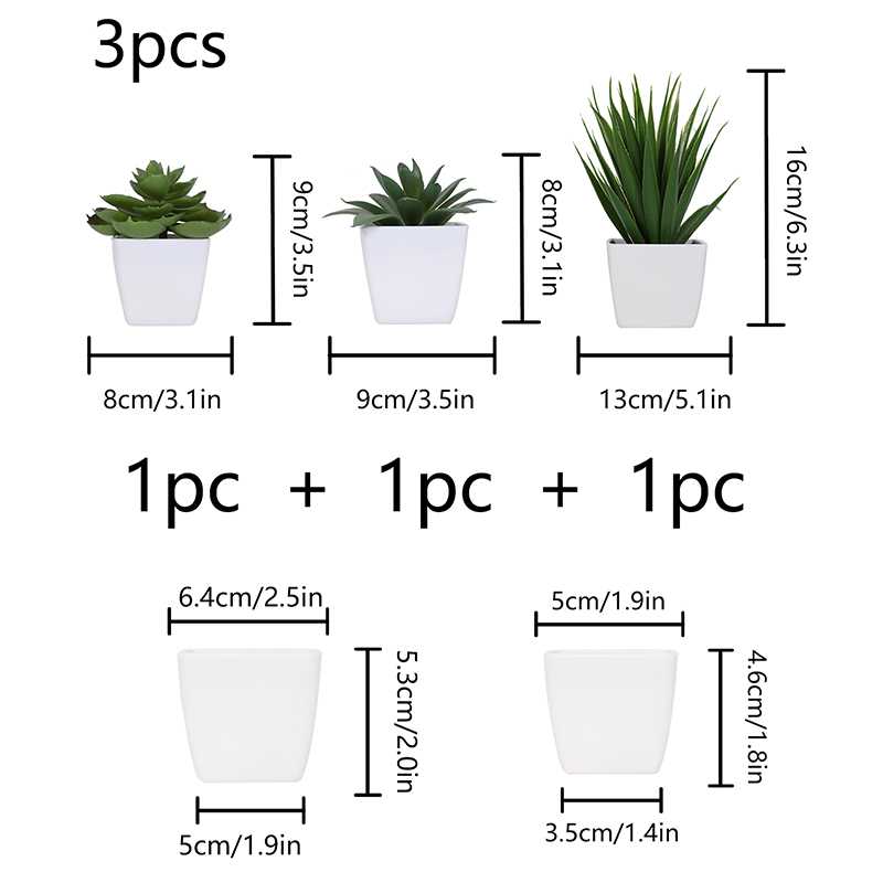 3PCS Artificial Evergreen Plan - Interior Design Office ulasan dan harga