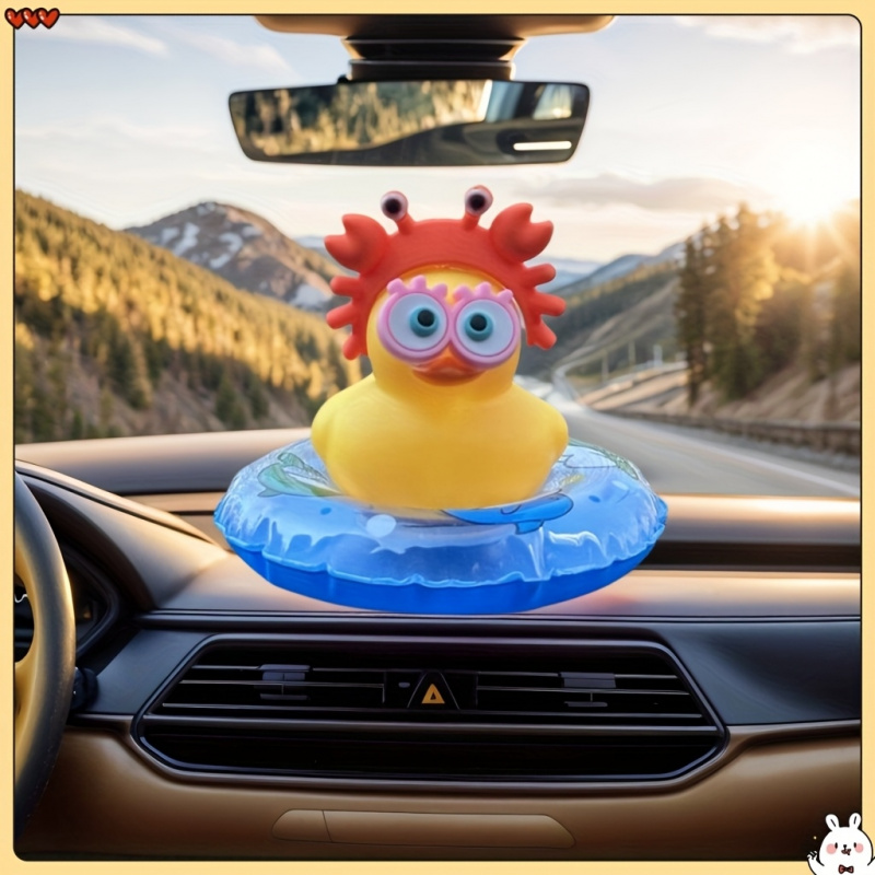 1pc Cute Duck Design Car Acces - Interior Design Texture ulasan dan harga