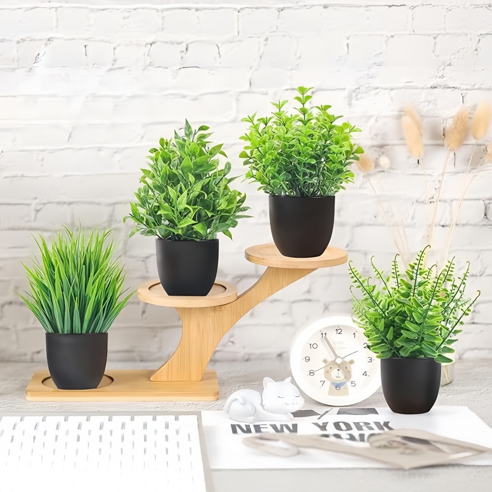 4pcs/set Mini Artificial Plant - Interior Design Office ulasan dan harga
