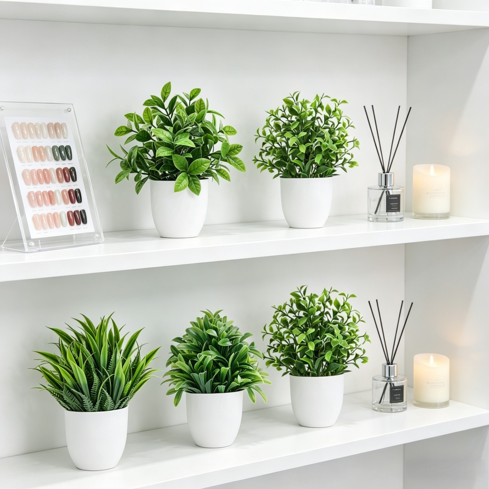 4pcs/set Mini Artificial Plant - Interior Design Office ulasan dan harga