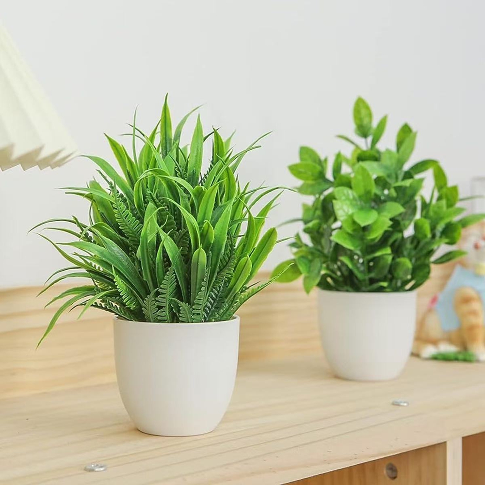 4pcs/set Mini Artificial Plant - Interior Design Office ulasan dan harga